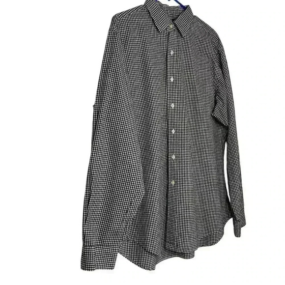 Polo by Ralph Lauren, black-n-white gingham long sleeve button-down Sz-XL - Picture 1 of 6